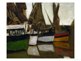 Fishing Boats, Honfleur, 1866 Giclee Print by Claude Monet