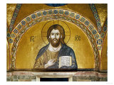 Byzantine Mosaic: Christ Pantocrator (Close-Up View of Mosaic in the Narthex) Reproduction procédé giclée