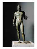 Riace Bronze (B), Bronze Statue of a Young Man with Helmet, More Than Life-Size, Found in 1972 Giclee Print by Phidias 