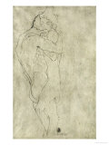 Lovers, Black Crayon (1908) Reproduction procédé giclée par Gustav Klimt