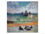 The Beach at Dieppe, or the Bathers, 1885 reproduction procédé giclée par Paul Gauguin