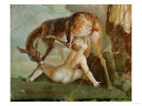 Telephos Nursed by a Doe, Detail of Herakles Finds His Son Telephos in Arcadia Giclee Print