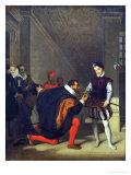 Don Pedro De Tolede, Ambassador of Philippe II, King of Spain, Greeting the Sword of Henri II reproduction procédé giclée par Jean-Auguste-Dominique Ingres