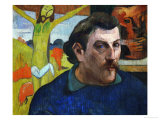 Self-Portrait with Yellow Christ, 1890-1891 Lámina giclée por Paul Gauguin Self-Portrait with Yellow Christ, 1890-1891 Lámina giclée por Paul Gauguin