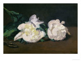 A Twig of White Peonies with Pruning Shears, 1864 Giclée-Druck von Édouard Manet