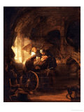 Tobit Heals His Father's Blindness Lámina giclée por Rembrandt van Rijn