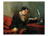 Charles Baudelaire, poète français reproduction procédé giclée par Gustave Courbet