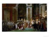Coronation of Napoleon in Notre-Dame, Paris, by Pope Pius VII Giclee Print by Jacques-Louis David