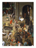 Fight Between Carnival and Lent, Detail Giclée-Druck von Pieter Bruegel the Elder