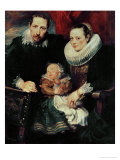 Family Portrait, Around 1621 Giclee Print by Sir Anthony Van Dyck
