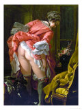 The Raised Skirt, 1742 Giclée-Druck von Francois Boucher