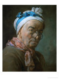 Self-Portrait with Pince-Nez, 1771 reproduction procédé giclée par Jean-Baptiste Simeon Chardin