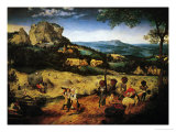 Hay Making, the Hay Harvest from the Series of Six Paintings The Seasons Giclee Print by Pieter Bruegel the Elder