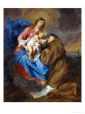 Virgin and Child with Saint Anthony of Padua, 1630-1632 Impressão giclée por Sir Anthony Van Dyck Virgin and Child with Saint Anthony of Padua, 1630-1632 Impressão giclée por Sir Anthony Van Dyck