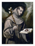 Saint Anthony of Padua, 1577-79 Giclee Print by El Greco 