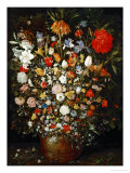Big Flower Bouquet in a Wooden Vessel Stampa giclée di Jan Brueghel the Elder Big Flower Bouquet in a Wooden Vessel Stampa giclée di Jan Brueghel the Elder