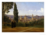Florence, Seen from the Boboli-Gardens Giclée-Druck von Jean-Baptiste-Camille Corot