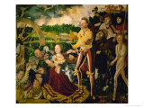 Saint Catherine's Altar, Triptych on Lime Wood (1506) Giclee Print by Lucas Cranach the Elder