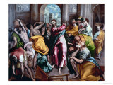 Christ Driving the Moneylenders from the Temple, 1600 Giclee Print by El Greco 