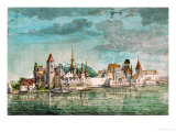 Innsbruck Seen Across the River Inn, 1495 reproduction procédé giclée par Albrecht Dürer