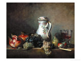 Raisins, Pomegranates and Coffee-Pot Lámina giclée por Jean-Baptiste Simeon Chardin