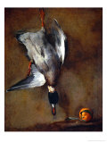 Duck, Hung on a Wall, and a Seville Orange reproduction procédé giclée par Jean-Baptiste Simeon Chardin