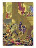 Heliodoros Expelled from the Temple, after Trying to Confiscate the Temple Treasure Giclee Print by Eugene Delacroix