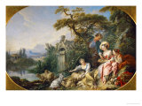 The Shepherd's Presents, (The Nest) Collection of Louis XV reproduction procédé giclée par Francois Boucher