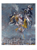View and Map of Toledo Giclée-Druck von El Greco 