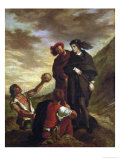 Hamlet and Horatio in the Churchyard Giclée-tryk af Eugene Delacroix Hamlet and Horatio in the Churchyard Giclée-tryk af Eugene Delacroix