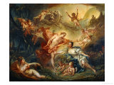 Apollo Revealing His Divinity to the Shepherdess Issa Giclee Print by Francois Boucher