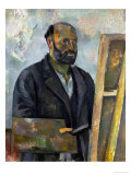 Self Portrait with Palette Giclee Print by Paul Cézanne