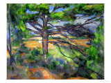 Large Pine Tree and Red Earth, 1890-1895 Giclee Print by Paul Cézanne