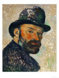 Self-Portrait with Bowler Hat (Sketch), 1885-1886 reproduction procédé giclée par Paul Cézanne