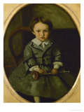Maurice Robert as a Child Giclee Print by Jean-Baptiste-Camille Corot