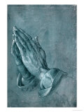 Praying Hands, 1508, Point of Brush and Black Ink, Heightened with White, on Blue Prepared Paper Giclée-Druck von Albrecht Dürer