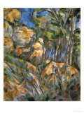 Rocks Above the Caves at Chateau Noir Giclee Print by Paul Cézanne