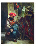 Turk with Saddle Giclee Print by Eugene Delacroix