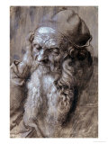 Old Man, or Study for a Saint, Brush Drawing on Brown Paper, 1521 Giclee Print by Albrecht Dürer