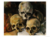 A Pyramid of Skulls, 1898-1900 reproduction procédé giclée par Paul Cézanne