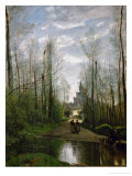 The Church of Marissel Giclee Print by Jean-Baptiste-Camille Corot