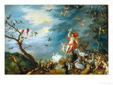 Air: One of the Four Paintings Showing the Four Elements reproduction procédé giclée par Jan Brueghel the Elder