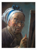 Self-Portrait with Pince-Nez, 1776 reproduction procédé giclée par Jean-Baptiste Simeon Chardin