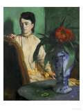 Woman with a Chinese Vase, 1872 Giclee Print by Edgar Degas
