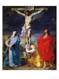Christ Crucified with the Virgin, Saint John and Mary Magdalene Reproduction procédé giclée par Sir Anthony Van Dyck
