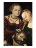 Judith with the Head of Holofernes and a Servant reproduction procédé giclée par Lucas Cranach the Elder
