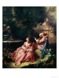 The Music Lesson [Kalinograph] Lámina giclée por Francois Boucher