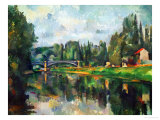 Bridge Over Ther Marne at Creteil, 1888 Reproduction procédé giclée par Paul Cézanne