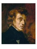 Frederic Chopin (1809-1849), Polish-French Composer Reproduction procédé giclée par Eugene Delacroix