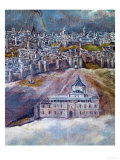 View and Map of Toledo Giclee Print by El Greco 